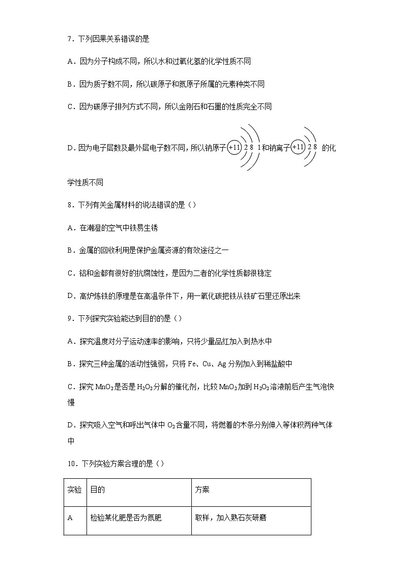 吉林省长春市2020年中考化学试题第3页