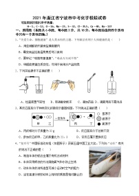 2021年浙江省宁波市中考化学模拟试卷