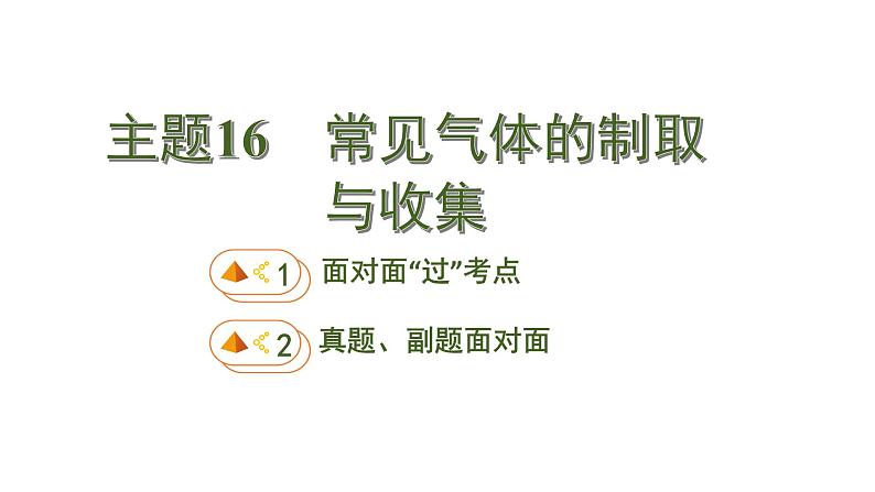 中考化学一轮复习基础考点一遍过（课件+新题练）主题16　常见气体的制取与收集01