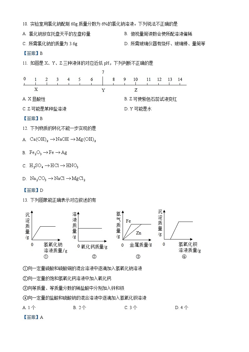2021年河南省中考模拟化学试题第3页