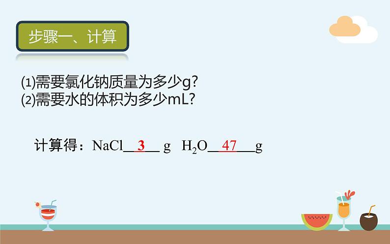 人教版九年级化学《一定溶质质量分数的氯化钠溶液的配制》公开课一等奖课件第7页