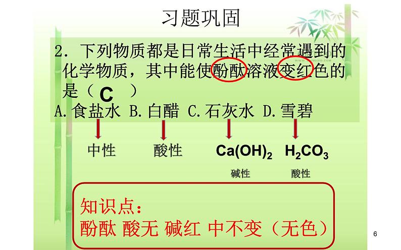 人教版九年级化学《酸和碱》小结及练习件06