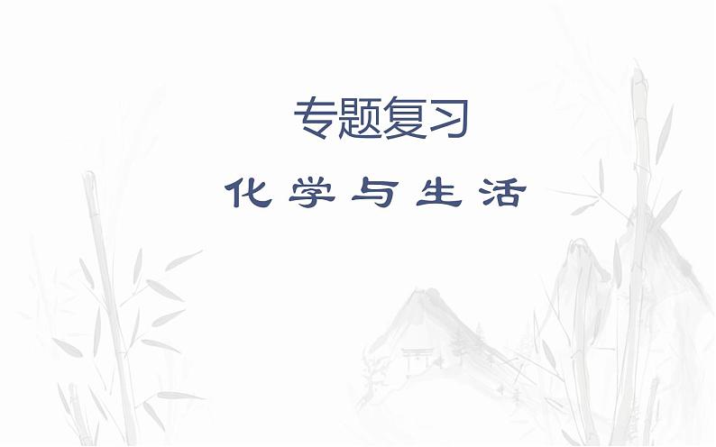 《化学与生活》中考专题复习课件第1页