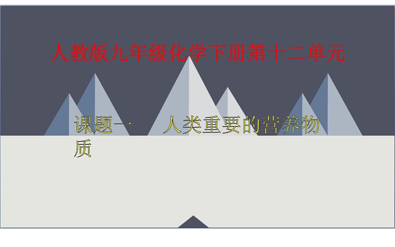 人教版九年级化学下册《人类重要的营养物质》教研组教学课件.ppt01