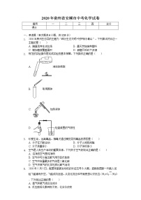 2020年贵州省安顺市中考化学试卷