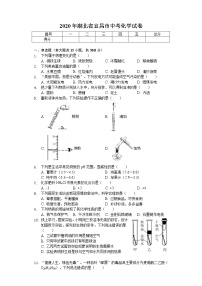 2020年湖北省宜昌市中考化学试卷