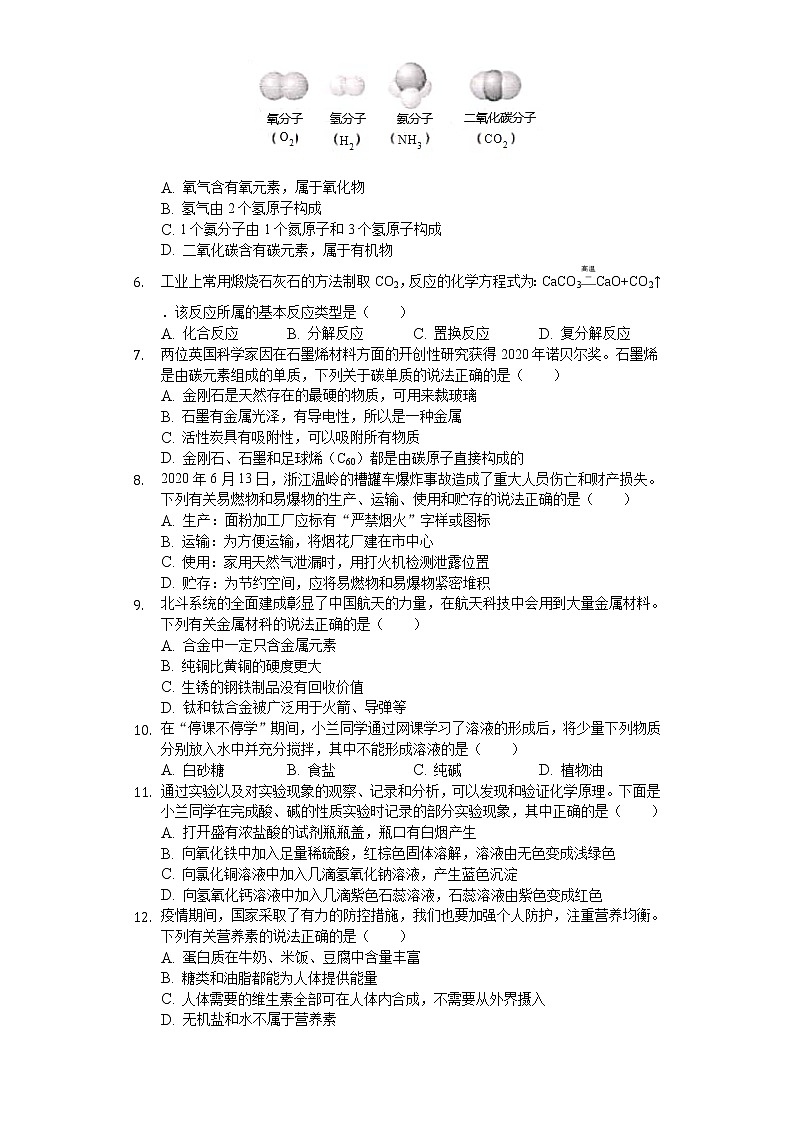 2020年湖南省长沙市中考化学试卷02