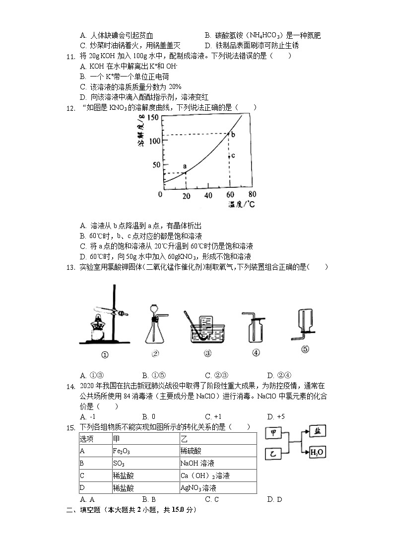 2020年广东省中山市中考化学试卷02
