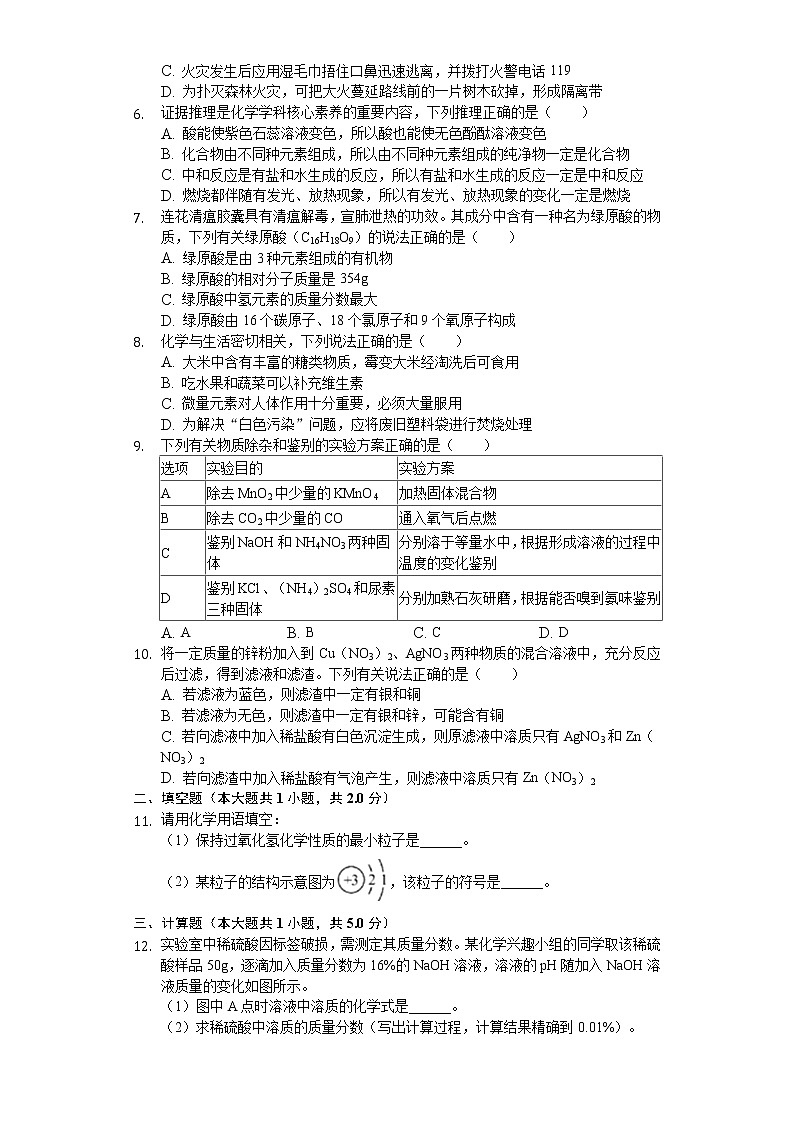 2020年湖北省咸宁市中考化学试卷02