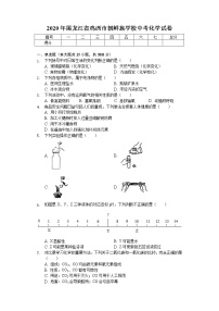 2020年黑龙江省鸡西市朝鲜族学校中考化学试卷