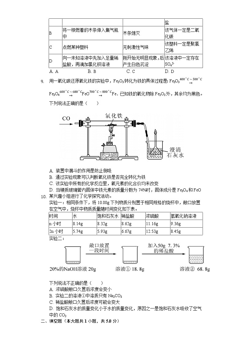 2020年贵州省遵义市中考化学试卷02