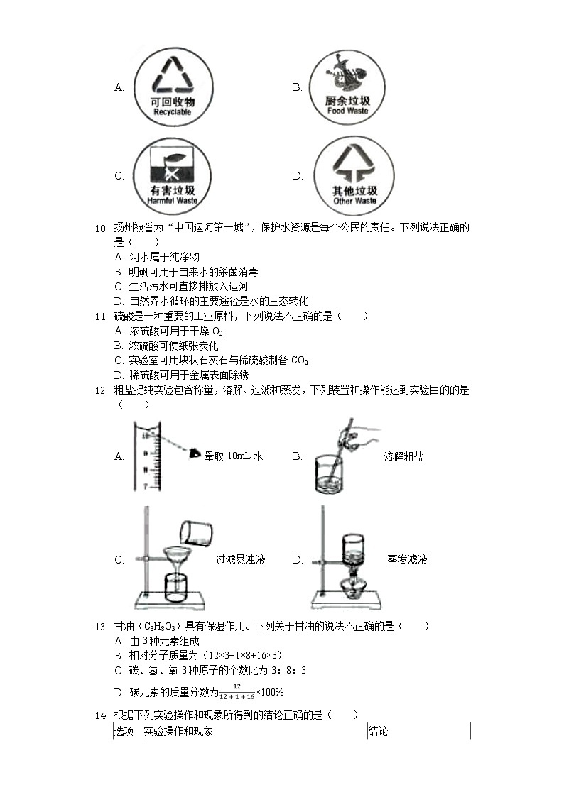 2020年江苏省扬州市中考化学试卷02