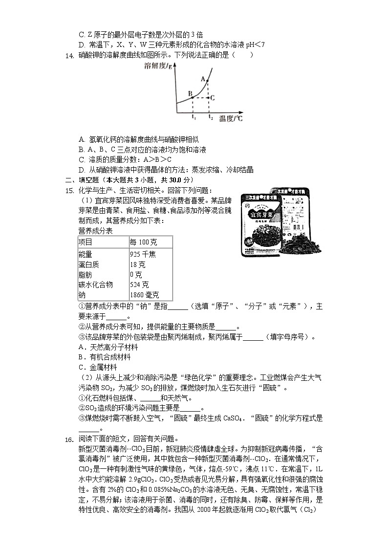2020年四川省宜宾市中考化学试卷03