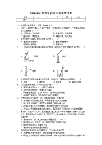 2020年山东省东营市中考化学试卷