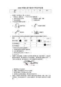 2020年浙江省宁波市中考化学试卷