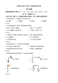 2021年四川省自贡市中考适应性考试化学试题