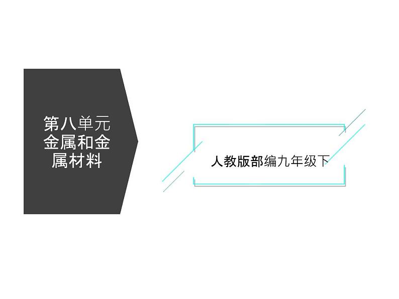 人教版部编九年级下册课题8.1 金属材料精品课件01