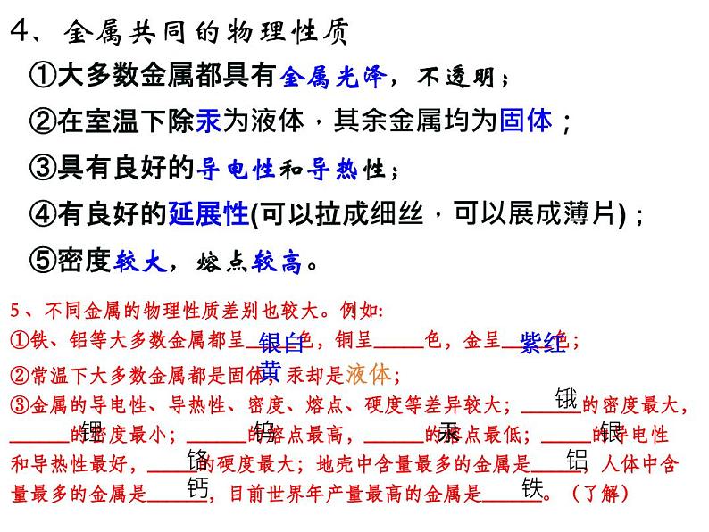 人教版部编九年级下册课题8.1 金属材料精品课件05