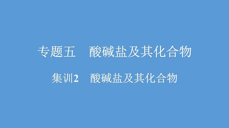 2021河南中考化学专题课件  专题5　集训2　酸碱盐及其化合物01