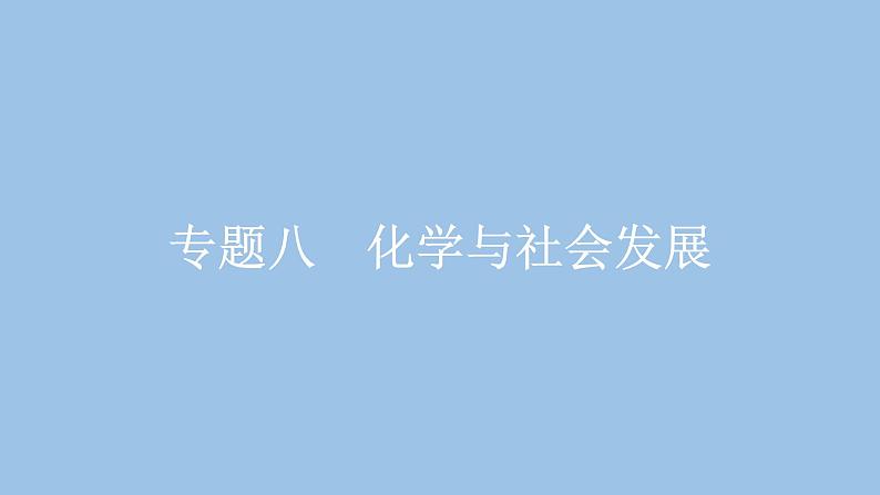 2021河南中考化学专题课件  专题8　化学与社会发展01