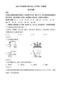 2021年河南省新乡市牧野区河南省师大附中中考一模化学试题