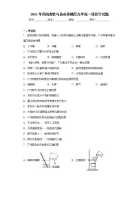 2021年河南省驻马店市驿城区九年级一模化学试题（word版 含答案）