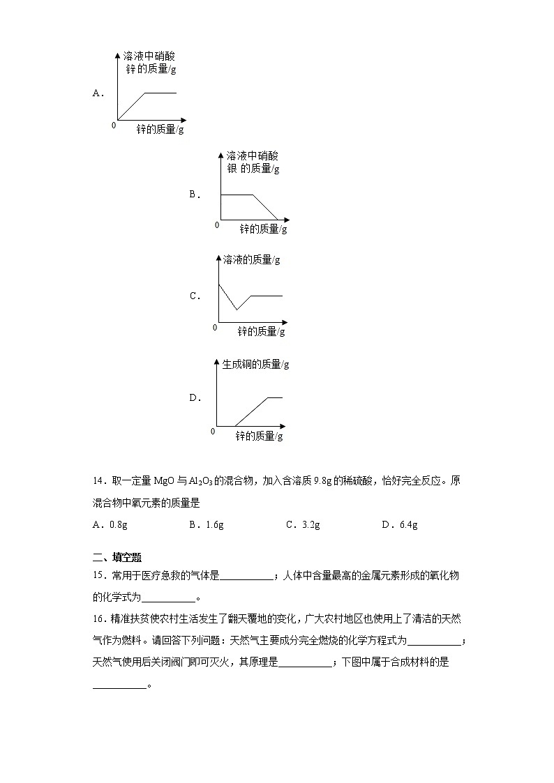 2021年河南省驻马店市驿城区九年级一模化学试题（word版 含答案）03