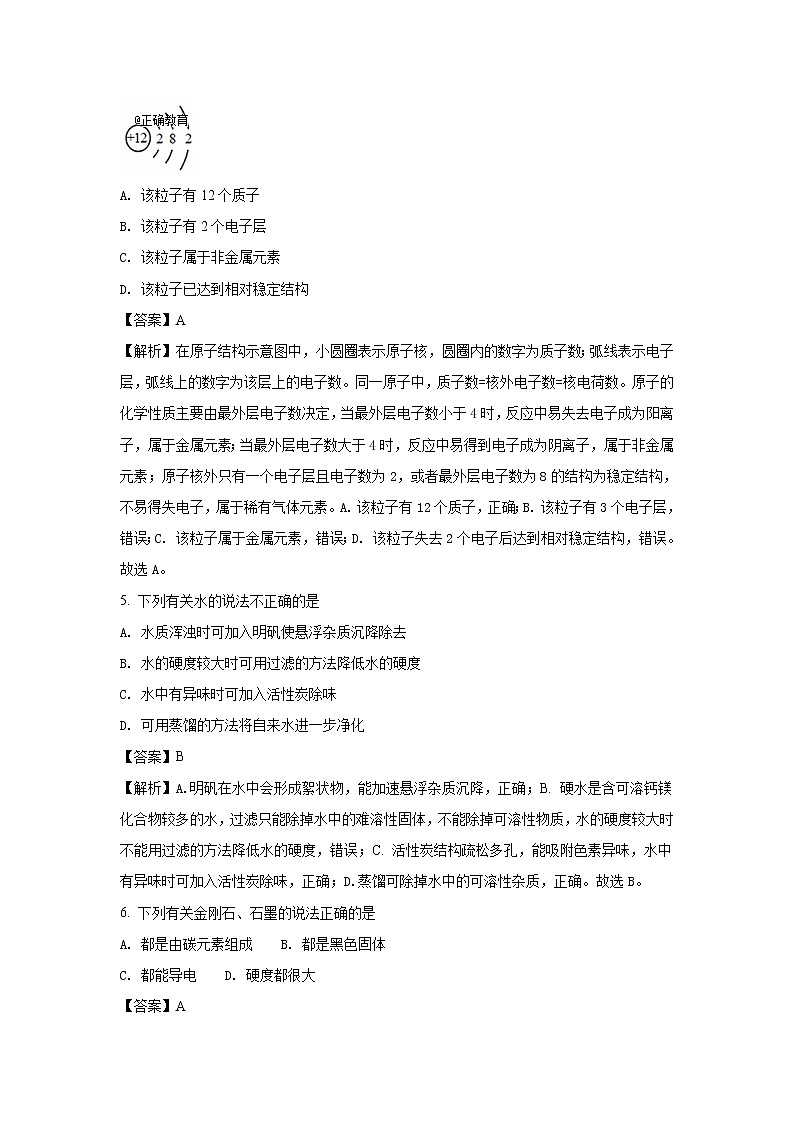 广东广州市2018年中考化学试题（word版含解析）02