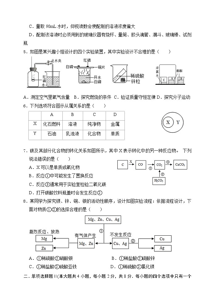 2021年广东省深圳市南山区中考化学模拟考试 (一)02