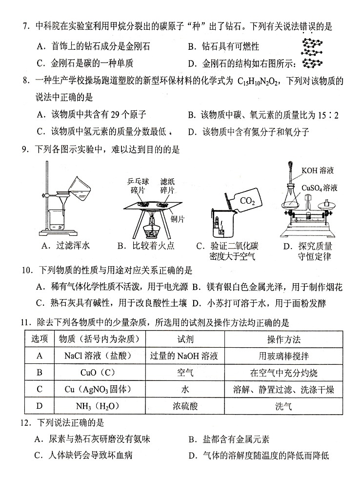2021年广东省佛山市顺德区中考化学二模试卷02