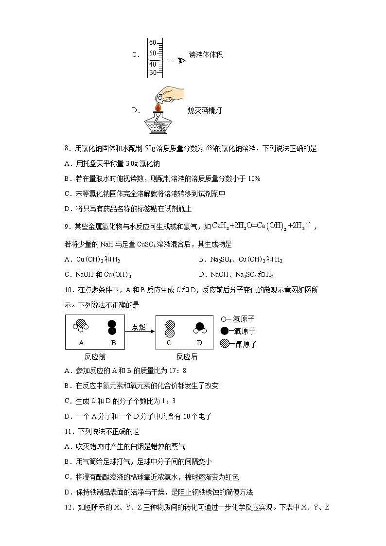 2021年河南省周口市沈丘县中考二模化学试题（word版含答案）02