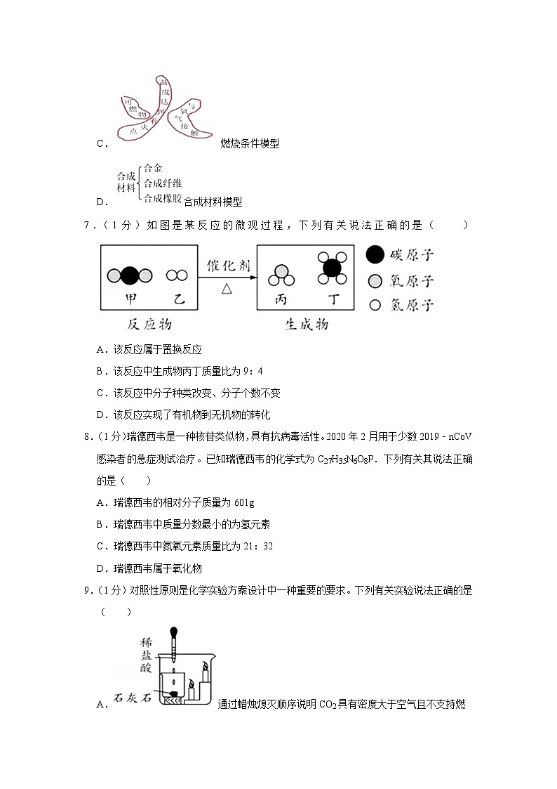 2020年安徽省合肥市瑶海区中考化学二模试卷03