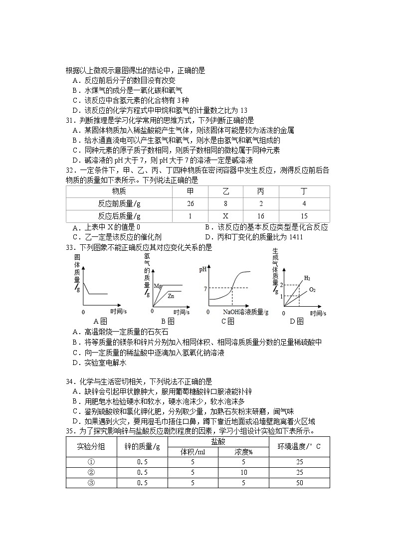 2021年湖南省娄底市娄星区初中毕业学业模拟考试（二）化学试题（word版 含答案）02
