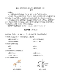 2021年江苏省苏州市中考化学全真模拟试卷（二）