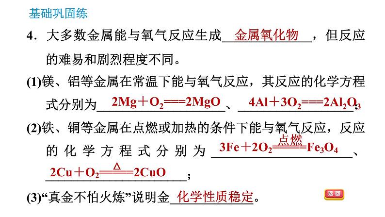 沪教版九年级上册化学课件 第5章 5.1.2   金属的化学性质第8页