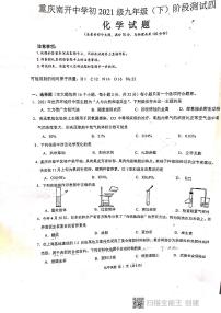 2021年重庆市南开中学九年级下学期阶段测试四化学试题