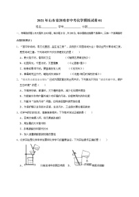 2021年山东省济南市中考化学模拟试卷01