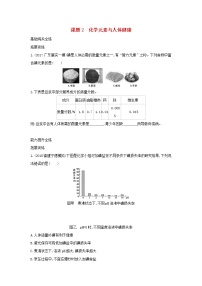 初中化学课题2 化学元素与人体健康课后练习题