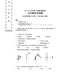 黑龙江省牡丹江市林口县2020-2021学年九年级上学期期末考试化学试题