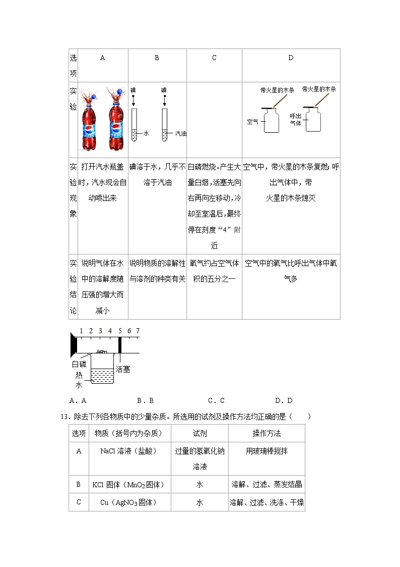 2021年江苏省南京市中考化学模拟试卷（三）解析版第3页