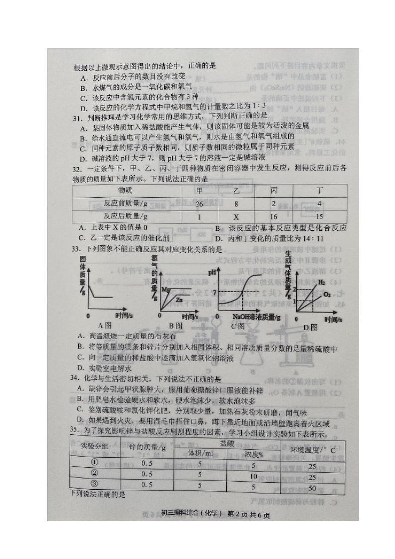 湖南省娄底市2021年中考仿真模拟（五）化学试题（图片版）02