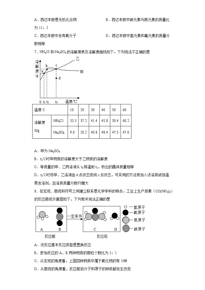 2021年广东省深圳市坪山区中考二模化学试题（word版 含答案）02