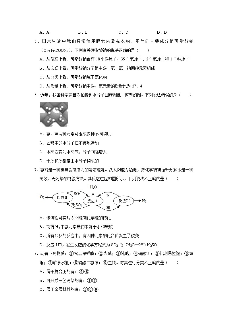 2021年山东省东营市中考化学学业水平模拟试卷（三）解析版02