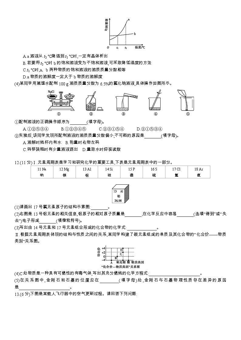 2021年福建省中考化学考前磨尖提分训练(三)（word版 含答案）03