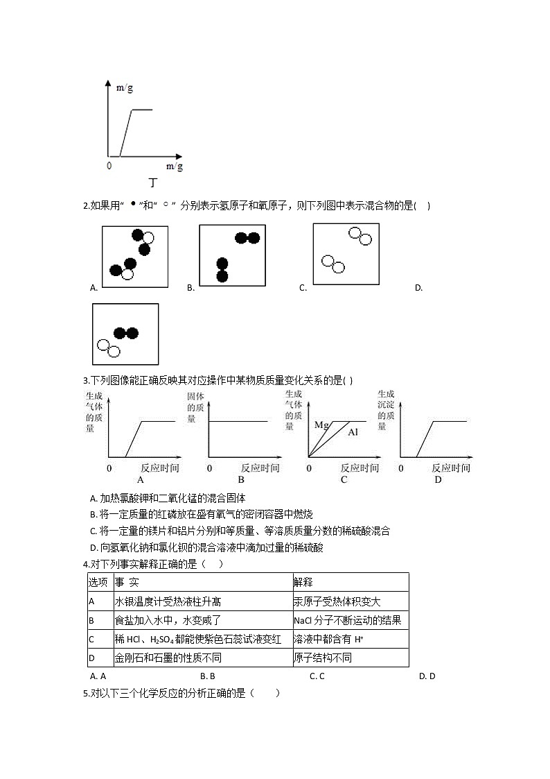 5.备战中考化学巩固复习-第五单元 化学方程式（含解析） 练习02