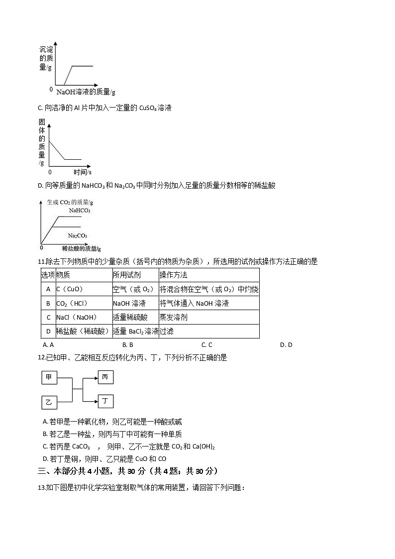 2021年广东省深圳市中考化学押题卷（word版 含答案）03