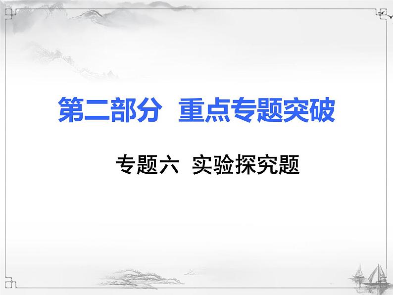 中考化学复习6.专题六  实验探究题01