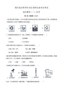 2021年四川省自贡市中考化学真题（word版 含答案）