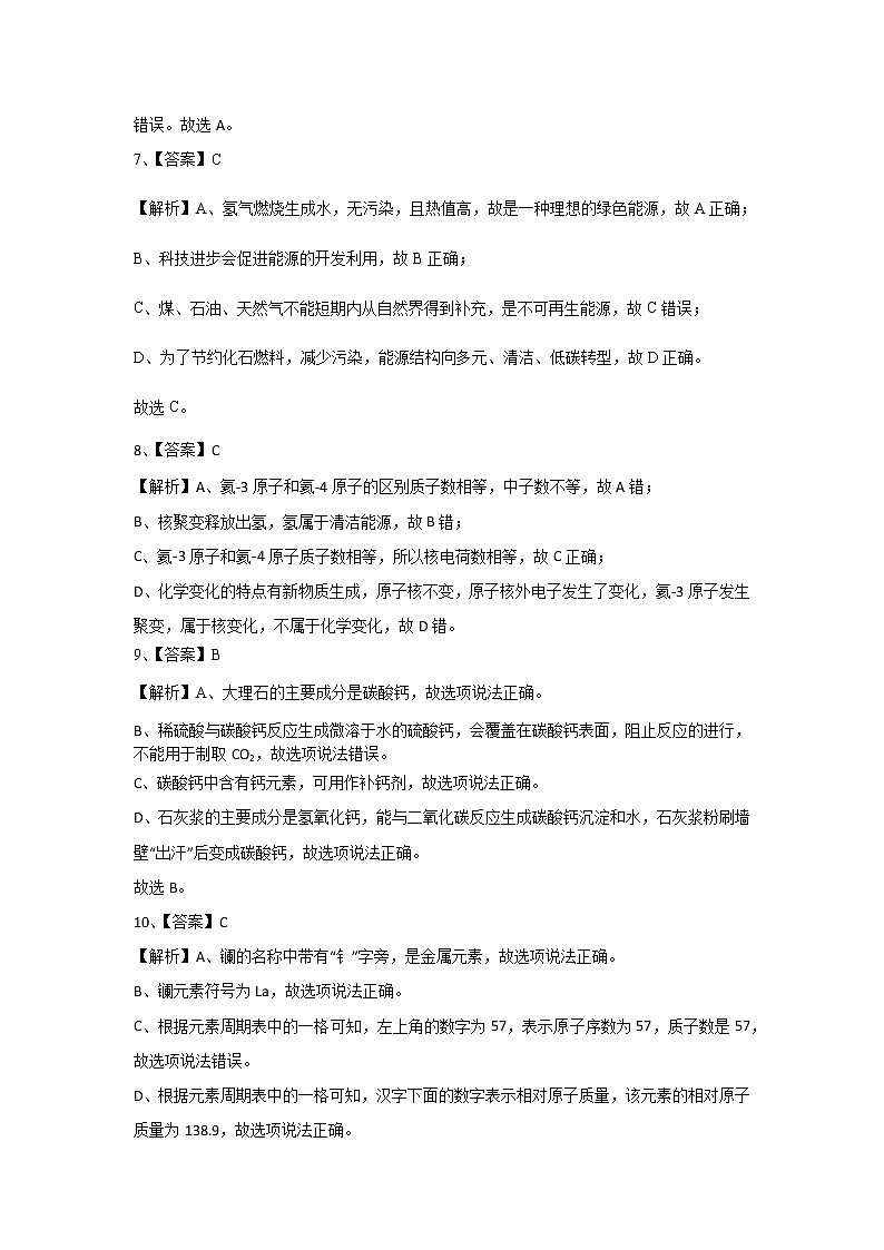 【通用】2021年中考化学模拟卷（一）02