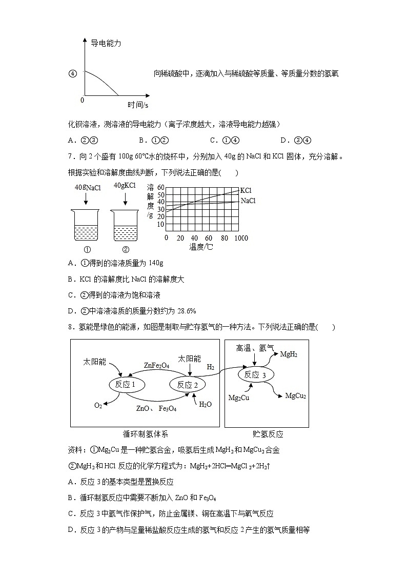 2021年山东省枣庄市台儿庄区二调化学试题（word版 含答案）03
